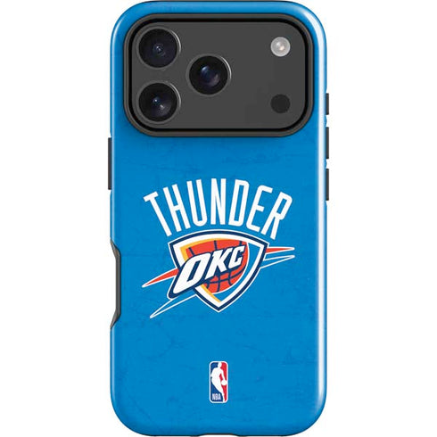 NBA OKC Thunder Distressed iPhone 18 Pro Impact Case