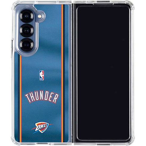 NBA Oklahoma City Thunder Jersey Galaxy Z Fold7 Clear Case