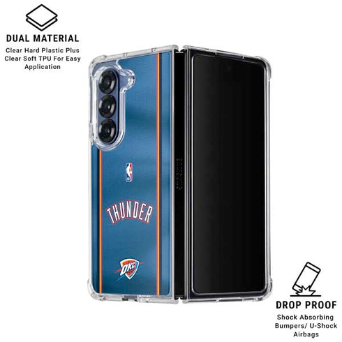 NBA Oklahoma City Thunder Jersey Galaxy Z Fold7 Clear Case