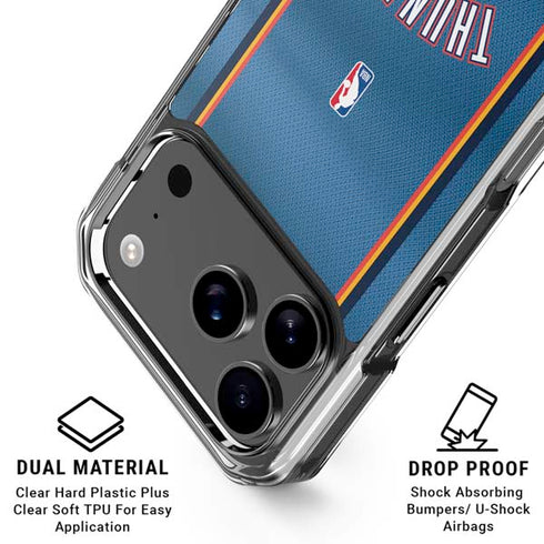 NBA Oklahoma City Thunder Jersey iPhone 17 Pro Max Clear Case