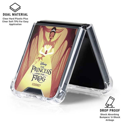 Disney Princess and The Frog Tiana and Dr. Facilier Galaxy Z Flip7 Clear Case