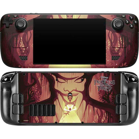 Disney Princess and The Frog Tiana and Dr. Facilier Steam Deck Handheld Gaming Computer OLED Skin