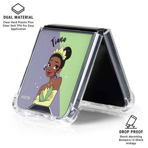 Disney Princess Tiana Art Galaxy Z Flip7 Clear Case