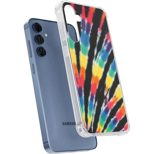 Liquid Blue Tie Dye - Rainbow Galaxy A55 5G Clear Case