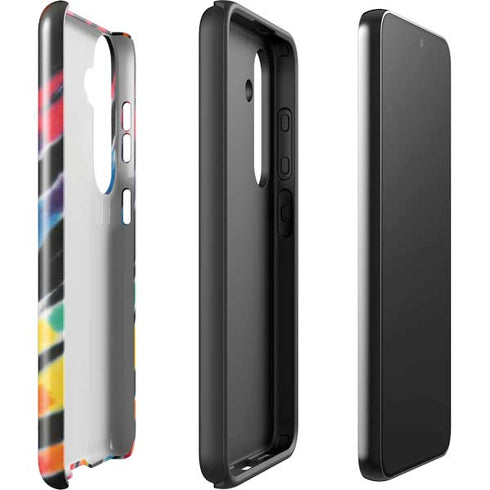 Liquid Blue Tie Dye - Rainbow Galaxy S25 Plus Impact Case