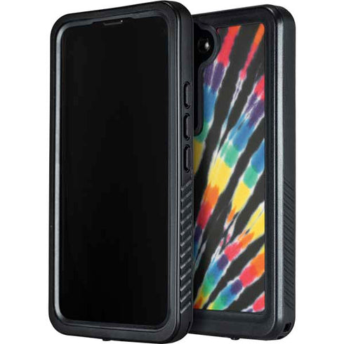 Liquid Blue Tie Dye - Rainbow Galaxy S24 Plus Waterproof Case