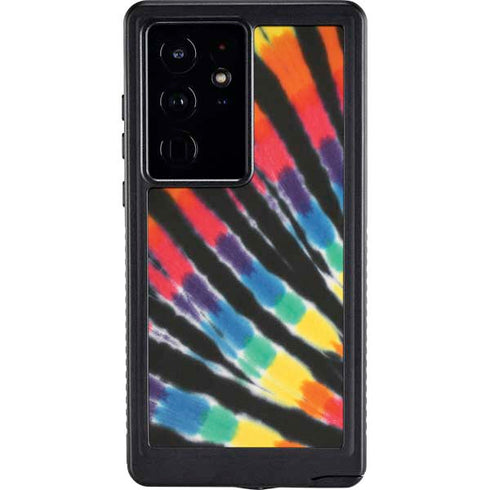 Liquid Blue Tie Dye - Rainbow Galaxy S24 Ultra Waterproof Case