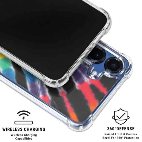 Liquid Blue Tie Dye - Rainbow Galaxy S25 Plus Clear Case