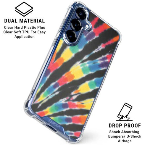 Liquid Blue Tie Dye - Rainbow Galaxy S25 Plus Clear Case