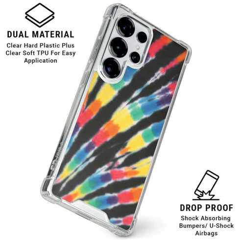 Liquid Blue Tie Dye - Rainbow Galaxy S25 Ultra Clear Case