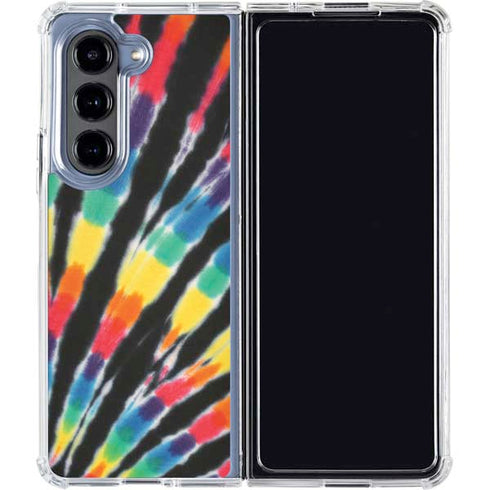 Liquid Blue Tie Dye - Rainbow Galaxy Z Fold5 5G Clear Case