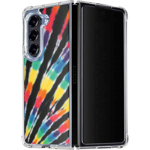 Liquid Blue Tie Dye - Rainbow Galaxy Z Fold5 5G Clear Case