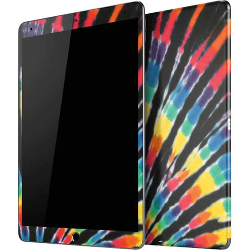 Liquid Blue Tie Dye - Rainbow iPad Skins