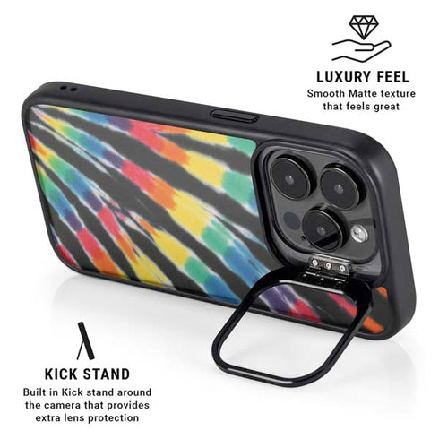 Liquid Blue Tie Dye - Rainbow iPhone 14 Pro Max Kickstand Case