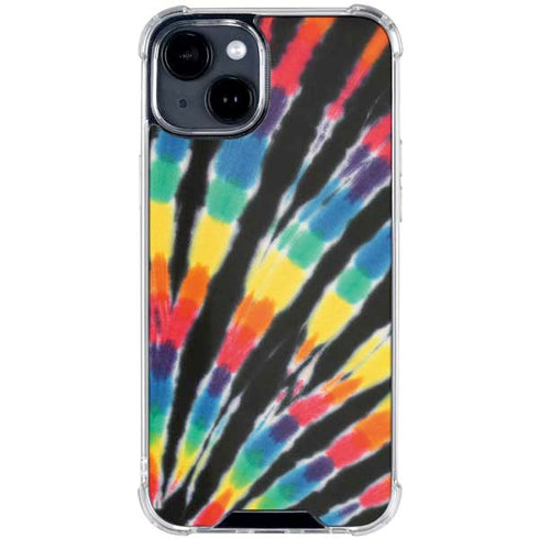 Liquid Blue Tie Dye - Rainbow iPhone 15 Clear Case