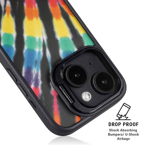 Liquid Blue Tie Dye - Rainbow iPhone 15 Kickstand Case