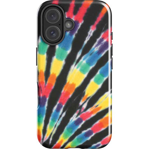 Liquid Blue Tie Dye - Rainbow iPhone 16 Plus Impact Case