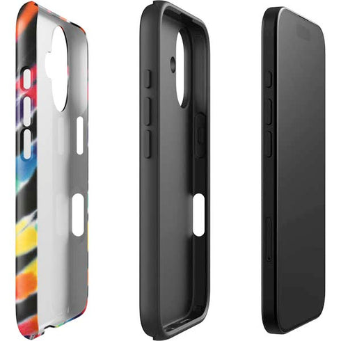 Liquid Blue Tie Dye - Rainbow iPhone 16 Plus Impact Case