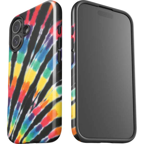 Liquid Blue Tie Dye - Rainbow iPhone 16 Plus Impact Case