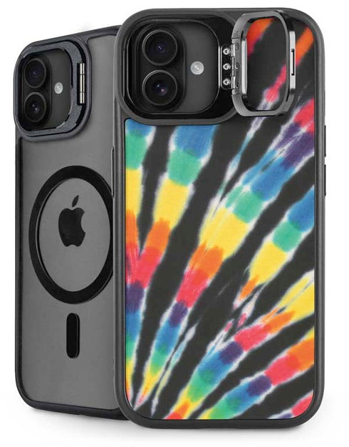 Liquid Blue Tie Dye - Rainbow iPhone 16 Plus Kickstand Case