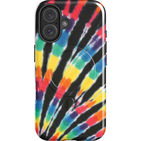 Liquid Blue Tie Dye - Rainbow iPhone 16 Plus Magsafe Impact Case