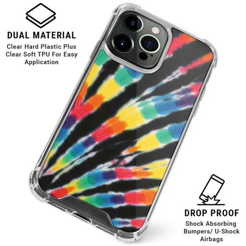 Liquid Blue Tie Dye - Rainbow iPhone 16 Pro Clear Case