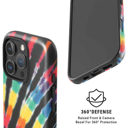 Liquid Blue Tie Dye - Rainbow iPhone 16 Pro Magsafe Impact Case