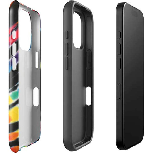 Liquid Blue Tie Dye - Rainbow iPhone 16 Pro Max Impact Case