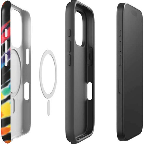 Liquid Blue Tie Dye - Rainbow iPhone 16 Pro Max Magsafe Impact Case