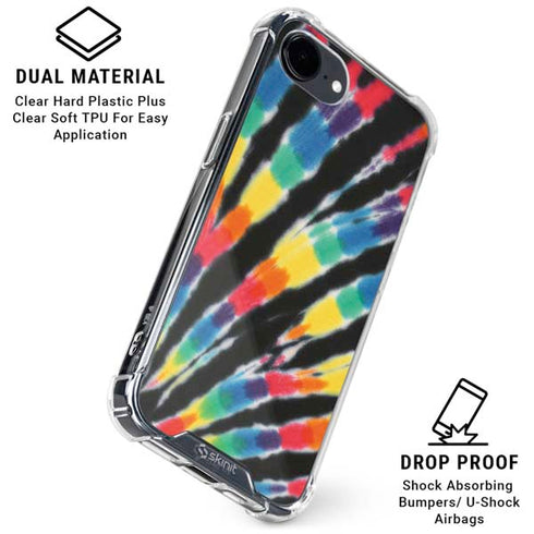 Liquid Blue Tie Dye - Rainbow iPhone 16e Clear Case