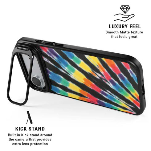 Liquid Blue Tie Dye - Rainbow iPhone 17 Air Kickstand Case