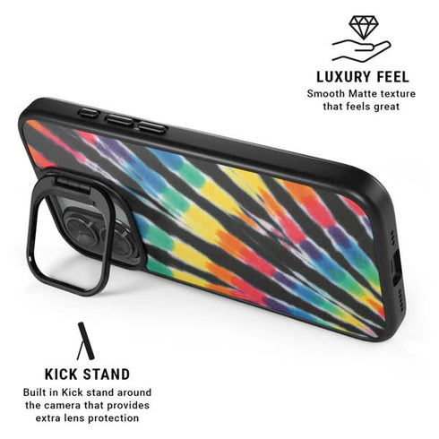 Liquid Blue Tie Dye - Rainbow iPhone 17 Kickstand Case