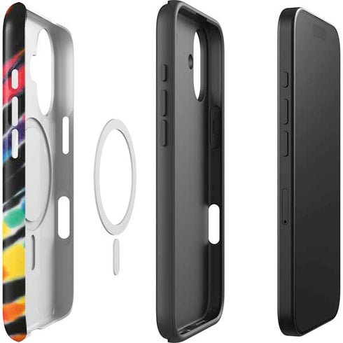 Liquid Blue Tie Dye - Rainbow iPhone 17 Magsafe Impact Case