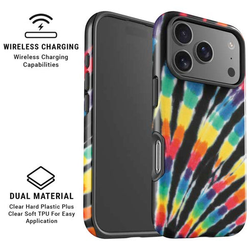 Liquid Blue Tie Dye - Rainbow iPhone 17 Pro Max Magsafe Impact Case