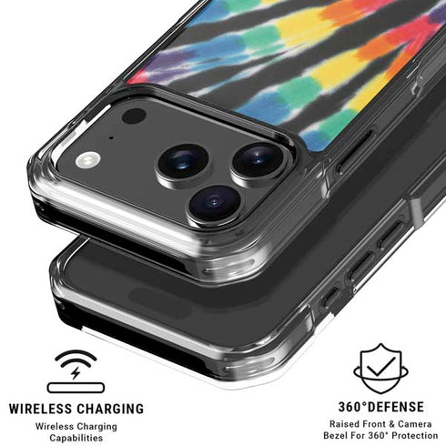 Liquid Blue Tie Dye - Rainbow iPhone 18 Pro Clear Case