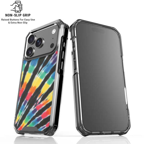 Liquid Blue Tie Dye - Rainbow iPhone 18 Pro Clear Case