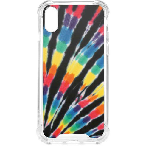 Liquid Blue Tie Dye - Rainbow iPhone XS Clear Case