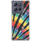 Liquid Blue Tie Dye - Rainbow Moto G 5G (2025) Clear Case