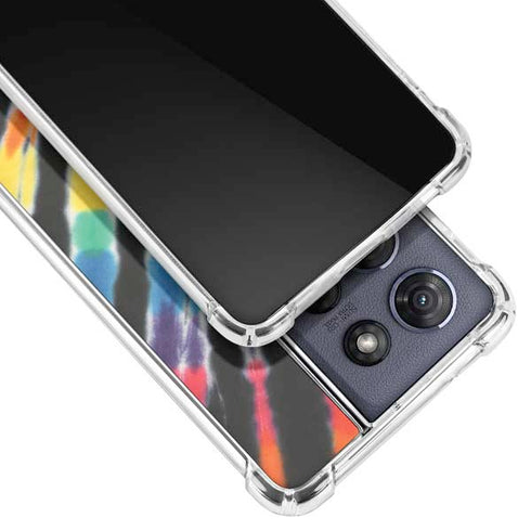 Liquid Blue Tie Dye - Rainbow Moto G 5G (2025) Clear Case