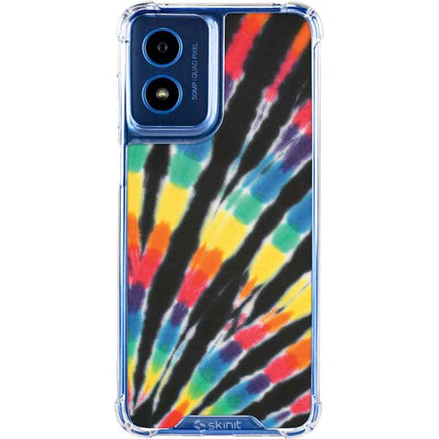 Liquid Blue Tie Dye - Rainbow Moto G 5G (2024) Clear Case