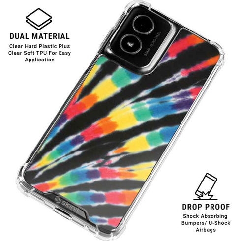 Liquid Blue Tie Dye - Rainbow Moto G Power 5G (2024) Clear Case
