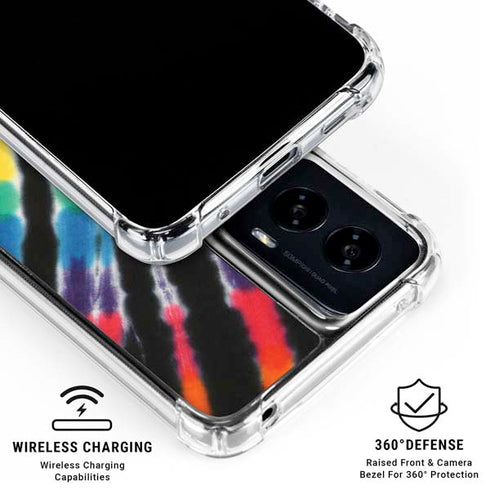 Liquid Blue Tie Dye - Rainbow Moto G Power 5G (2024) Clear Case