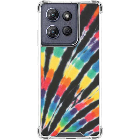 Liquid Blue Tie Dye - Rainbow Moto G Power 5G (2025) Clear Case