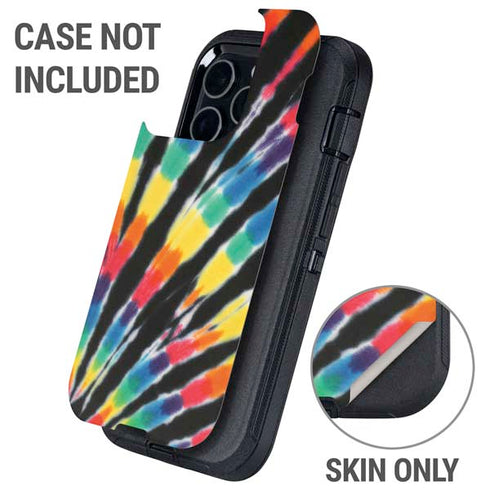Liquid Blue Tie Dye - Rainbow Otterbox Defender iPhone Skin