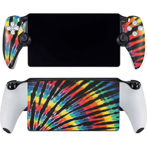 Liquid Blue Tie Dye - Rainbow PlayStation Portal Remote Player Skin