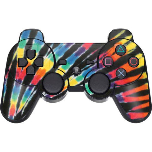 Liquid Blue Tie Dye - Rainbow PS3 Dual Shock wireless controller Skin