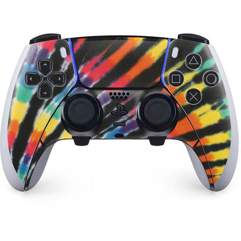 Liquid Blue Tie Dye - Rainbow PS5 DualSense Edge Pro Controller Skin