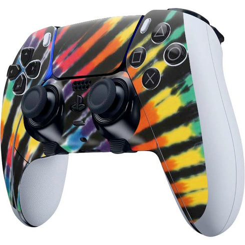 Liquid Blue Tie Dye - Rainbow PS5 DualSense Edge Pro Controller Skin
