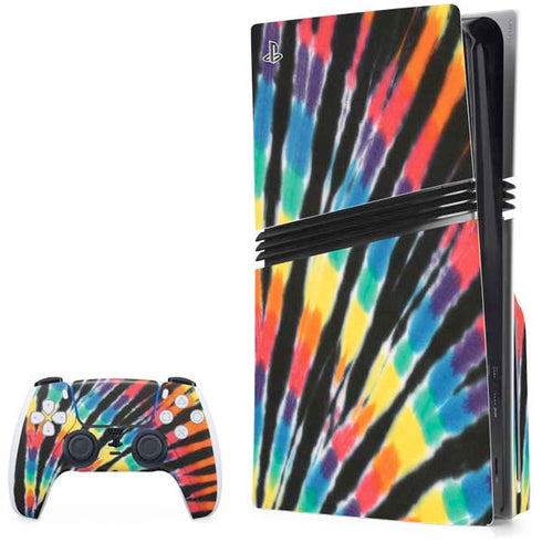 Liquid Blue Tie Dye - Rainbow PlayStation PS5 Skins