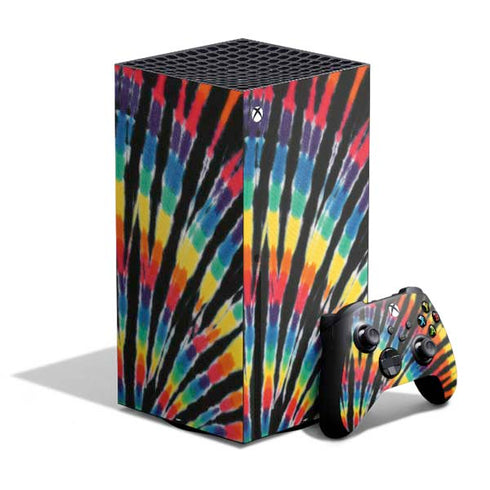 Liquid Blue Tie Dye - Rainbow XBox Series X Digital Edition Bundle Skin